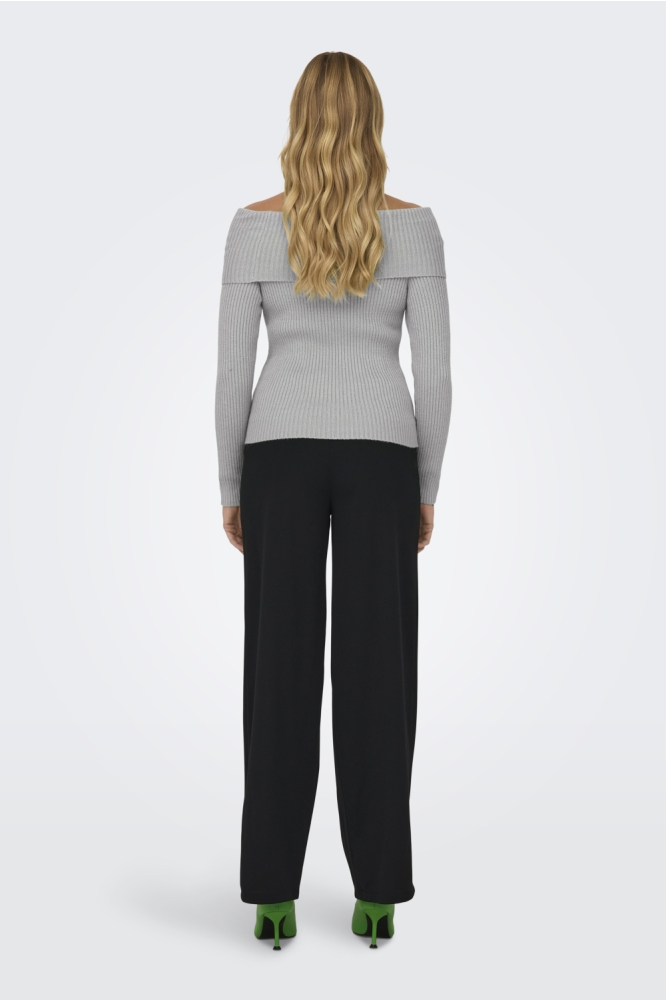 ONLKATIA LIFE LS OFF SHOULDER KNT N 15311830 ULTIMARTE GREY/MELANGE